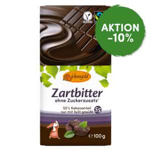 Produkt Xylit Schokolade Zartbitter 100 g zuckerfrei vegan Aktion